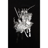 Black t-shirt with Samurai print